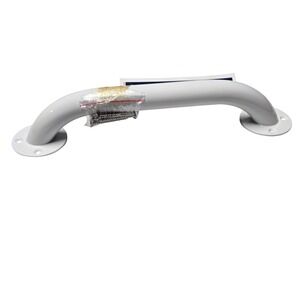 Drive Medical 12" White Powder Coated Grab Bar Bathroom Safety Rail w/ Hardware